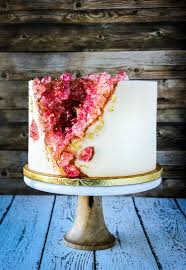 Rose Pink And Gold Geode Cake Geode Cake Cake Designs Birthday Geode Cake Wedding