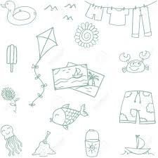 Spielzeug Fur Den Strand Kritzeln Fur Kinder Mit Hand Zeichnen Lizenzfrei Nutzbare Vektorgrafiken Clip Arts Illustrationen Image 57109725