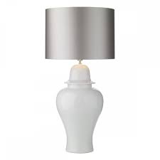 Jonathan y jyl3051a gretchen 25 ginger jar ceramic metal led table lamp classic traditional for bedroom living room office blue white 4 4 out of 5 stars 8 75 02 75. David Hunt Lighting Vaughn Ginger Jar Table Lamp Large Cloud Satin Shade Interior Lighting From Cp Lighting Interiors Uk
