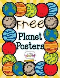 Planet Posters Freebie Space Theme Classroom Space Preschool Space Classroom