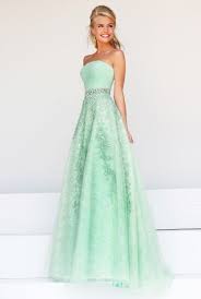 Plus Size Bridesmaid Dresses Mint Green Cute A Line Strapless Long Mint Green Tulle Lace Beaded Prom Dress Homecoming Dresses Beaded Prom Dress Dresses