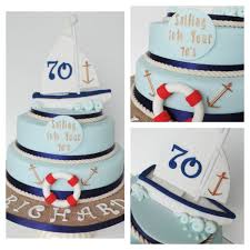Our low prices rock the boat, so when you get your sea legs back, check out our free shipping offer on qualifying orders of nautical party supplies. 70th Birthday Sailing Boat Cake Dad Birthday Cakes Boat Cake Birthday Cakes For Men