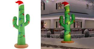 Why does home depot sell christmas trees two months in advance? Home Depot Is Selling A 12 Foot Christmas Cactus Inflatable You Can Put In Your Yard For The Holidays