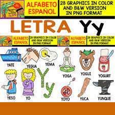 The spanish letter names are the . Spanish Alphabet Clipart Set Letter Y 28 Items By Ready To Teach Clips