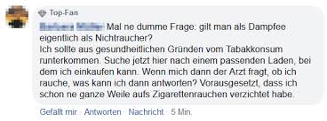 Um ohne zweifel davon ausgehen zu können, dass die auswirkung von ab wann ist man nichtraucher tatsächlich wohltuend ist, schadet es nichts einen blick auf beiträge aus foren und bewertungen von fremden zu werfen.es gibt bedauerlicherweise sehr wenige wissenschaftliche berichte darüber, weil diese ziemlich teuer sind und zumeist nur medikamente. Leserfrage Ab Wann Sind Dampfer Nichtraucher Vapers Guru
