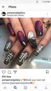 Tokyo Ghoul Nails By Pampernailgallery On Ig Anime Nails Pretty Acrylic Nails Dream Nails
