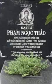 TƯỞNG NHỚ NHÀ TÌNH BÁO PHẠM NGỌC THẢO Liệt sỹ ANH HÙNG LỰC LƯỢNG VŨ TRANG  NHÂN DÂN VIỆT NAM, Đại tá Phạm Ngọc Thảo hy sinh 17.7.1965 . Nhà Tình báo