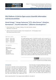 PDF) OSL Platform: A Link to Open-access Scientific Information and  Structured Data