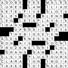 Wall street journal crossword answers. La Times Crossword Answers 9 Dec 16 Friday Laxcrossword Com