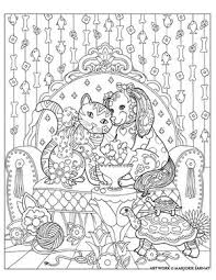 Pampered Pets Animal Coloring Pages Cat Coloring Page Dog Coloring Page