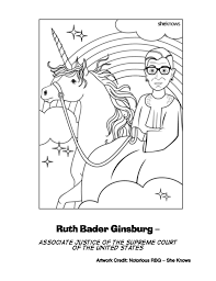 No, rbg doesn't pass the time coloring in photos of dreamy landscapes (at least, we assume she doesn't). Ruth Bader Ginsburg Unicorn Coloring