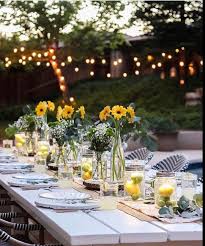 Take the stress out of hosting with these casual dinner party menu ideas. Love Love Tables Set Without Tablecloths Simple And Elegant Summer E Birthday Party Decorations For Adults Backyard Birthday Parties Backyard Dinner Party