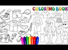 Boy summer clothes coloring pages. Coloring Pages Of Beautiful Summer Dresses And Boys Clothes Back To School For Children Youtube