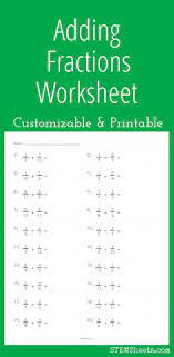 Adding Fractions Worksheet Subtracting Fractions Fractions Worksheets Fractions