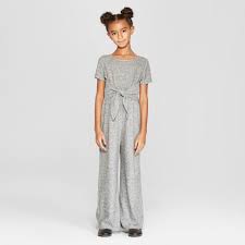 Girls Jumpsuit Art Class Heather Gray M Gray Grey In 2020 Jumpsuits For Girls Girl Outfits Short Sleeve Dresses
