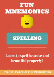 Enjoy Teaching Your Students How To Spell Beautiful And Because Properly Using These Fun Mnemonics Enlarge Ea Mnemonics Spelling Strategies Learn To Spell