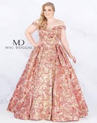 Mac duggal sequin chevron faux wrap evening gown. Style 67613f Mac Duggal Multicolor Size 18 Rose Gold Prom Plus Size Ball Gown On Queenly