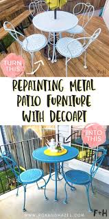 Furniture metal patio unique on in how to clean and refinish 29 modest pertaining refinishing refurbished outdoor 17 magnificent with black. Repainting Metal Patio Furniture With Decoart Fox Hazel Free Art Designs