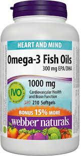 Wild Alaskan Salmon Fish Oil 1000 Mg Softgels Webber Naturals Ca
