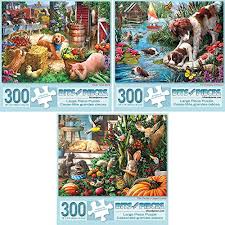Bits & pieces 500 pc jigsaw studio puzzle along for the ride sealed. Bits And Pieces Value Set Of Three 3 300 Piece Jigsaw Puzzles For Adults Each Puzzle Measures 20 X 27 300 Pc Jigsaws By Artist Larry Jones Buy Online