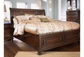 Ashley Furniture Porter House B697 78 76 99 King Sleigh Bed With Storage Footboard Furniture And Appliancemart Sleigh Beds