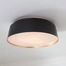 Ed Ellen Degeneres Asher 3 Light Flush Mount Black Flush Mount Light Glass Diffuser Ellen Degeneres