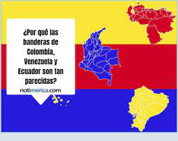 La bandera del ecuador muestra tres colores primarios, rojos, azules y amarillos. Por Que Las Banderas De Colombia Venezuela Y Ecuador Son Tan Parecidas