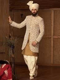 Pin On Men S Indo Western Sherwani Here you will find the best wedding sherwani designer kurta pajamas trendy indo western embroidered dhoti kurtas and lot more. pinterest