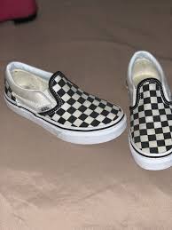 Black And White Checkered Vans Kids Checker Vans Kids Size 12 For Sale In Gainesville Ga Offerup Checkered Shoes Vans Shoes