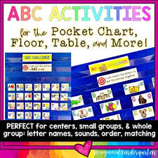 alphabet activities for pocket chart table floor letter id sounds matching