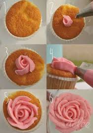 Cake Icing Designs For Beginners Instructions Images Video Flower Cupcake Cake Rose Cupcakes Tutorial Cupcake Cakes