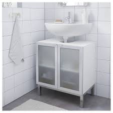 Lillangen Tvattstallsunderskap Med 2 Dorrar Vit Aluminium Ikea Forvaring I Litet Badrum Forvaring Badrum Inreda Badrum
