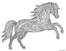 Le cheval du dessin est une licorne. Coloriage Cheval Pour Adulte Fait Le Saut Dessin Adulte Cheval A Imprimer