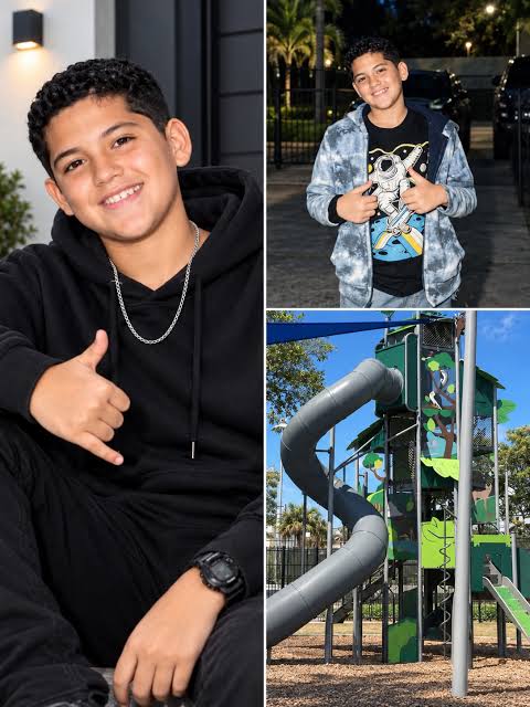 A 13-year-old boy went down an enclosed playground slide and somehow never made it back out. His family says Olvin Daniel Cabrera Valladares' T-shirt became caught on a screw inside the slide,