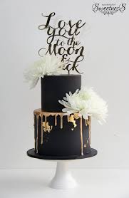 Black And Gold Birthday Cake For Her A Pocket Full Of Sweetness Black And Gold Cake Birthday Cakes For Women Wedding Cakes With Cupcakes