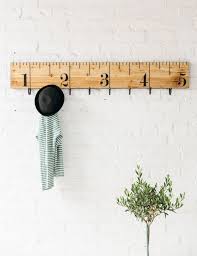 Vintage Garderobe Flur Metermass Meterstab Ziffern Haken Holzbrett Garderobe Vintage Garderobe Flur Dekorative Wandhaken