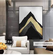抽象山油画客厅沙发油画金箔油画原创手绘油画酒店软装挂画餐厅画 淘宝网 decor home decor mirror