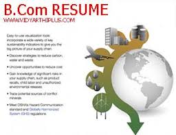 B Com Resume Format And Samples
