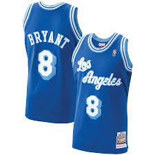 Representing bryant's black mamba moniker. Kobe Bryant Los Angeles Lakers Mitchell Ness 1996 97 Hardwood Classics Authentic Player Jersey Royal