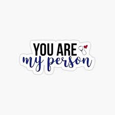 Meredith grey and christina yang <3. Greys Anatomy You Are My Person Stickers Redbubble