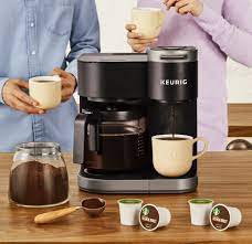 Just brew yourself a cup of coffee with mr. Keurig K Duo 12 Cup Coffee Maker And Single Serve K Cup Brewer Black 5000204977 Best Buy
