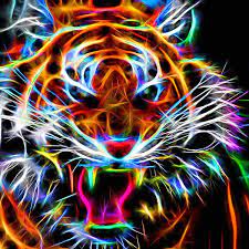 neon tiger by andreas thust big cats art tiger art fantasy creatures art