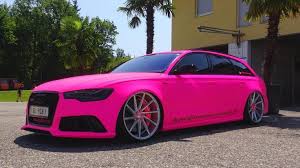I Filmed This 740hp Neon Pink Audi Rs6 Avant With A Capristo Exhaust With Never Ending Crackles This Is Definitely The Craziest Rs Audi Rs6 Audi Audi A6 Avant