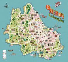 廈門鼓浪嶼地圖xiamen kulangsu map on behance map xiamen postcard