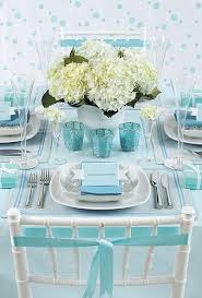 Tiffany Blue Table Setting Tiffany Blue Wedding Theme Blue Themed Wedding Blue Table Settings