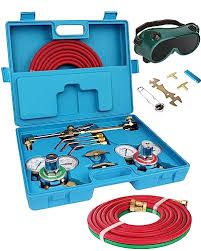 Gas Welding Kit 14-Piece Portable Oxygen Acetylene Torch Kit - Welding & Cutting  Torch With 177-inch Hose Portable Oxygen Acetylene Brazing Cutting Set