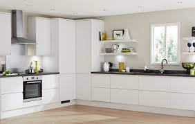 Cabinetry options include standard wall units, which come in a selection of widths, heights, and depths, to make it easy to create a custom layout. Clerkenwell Matt White Contemporary Kitchen From Howdens Joinery Contemporary Kitchen Howdens Kitchens White Contemporary Kitchen