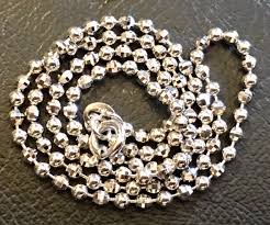 Clark's auction company may 30. 8 Grams 18k Italian White Ball Gold Chain 40 Cm