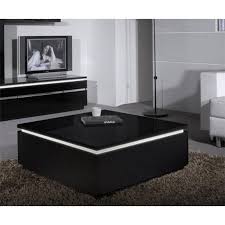 Large square black coffee table. Electra Blackhigh Gloss Coffee Table With Led Lighting Furniture123