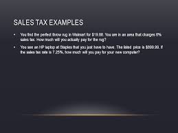 Sales Tax Simple Interest And Compound Interest Finances